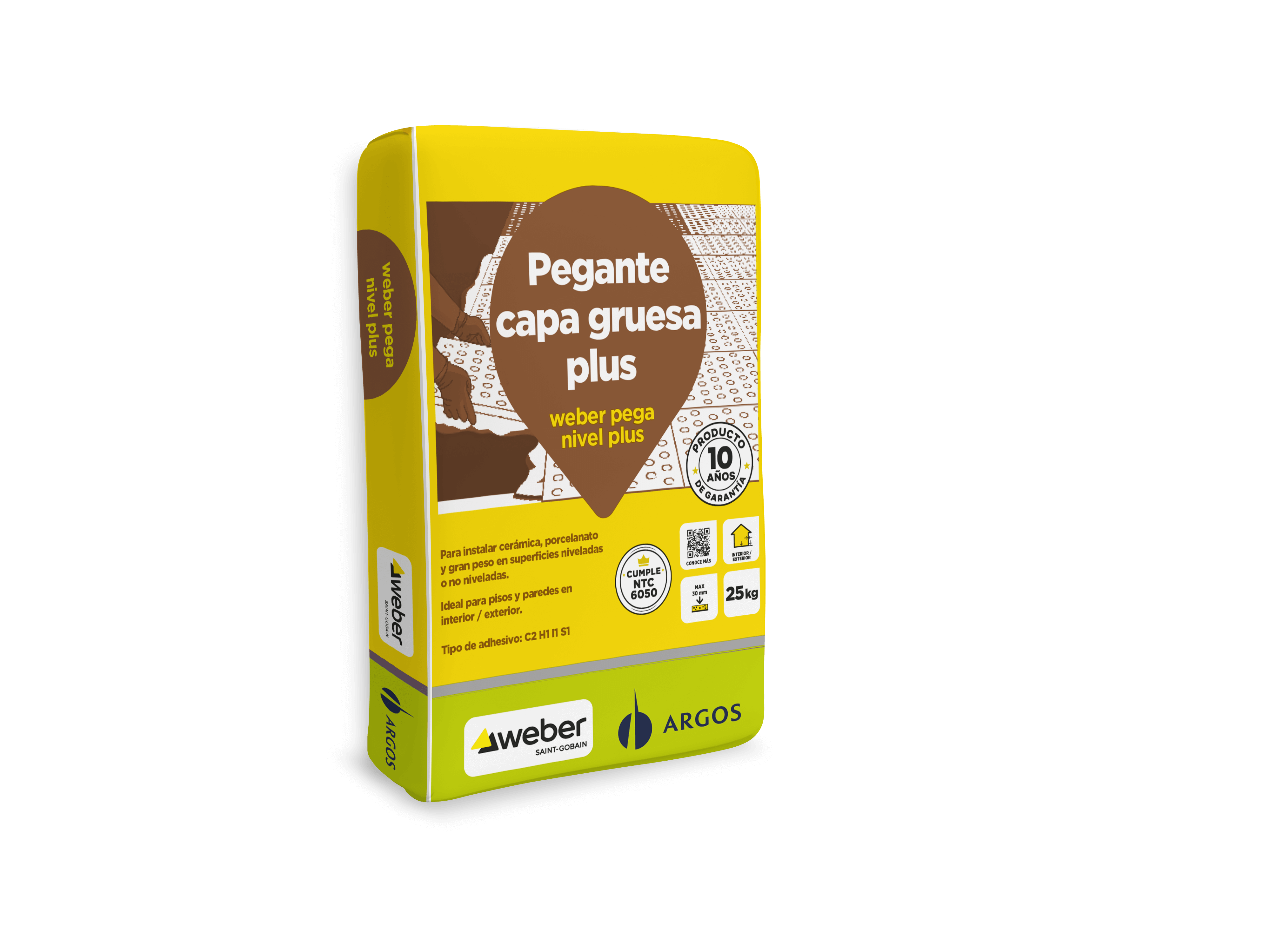 Pegante capa gruesa plus