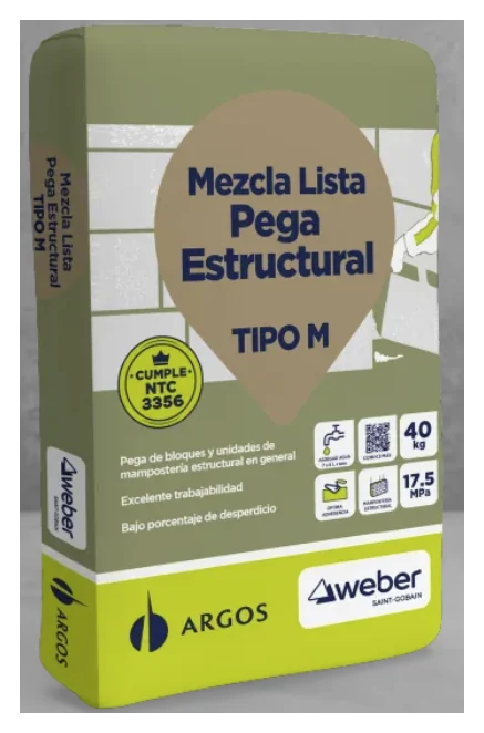 Mezcla Lista Pega Estructural Tipo M